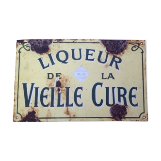 Enamelled plate "La vieille cure"