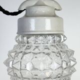 Vintage White Porcelain Pendant Light, 1970s