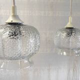 Vintage glass pendant lights - 60s/70s