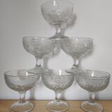 set of 6 thick glass ice cups decor vintage fruits