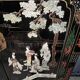 Chinoiserie-style cabinet. Inlaid with steatite, jade, marble, and ivory.