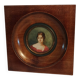 Miniature painting portrait of a woman with a red bodice
