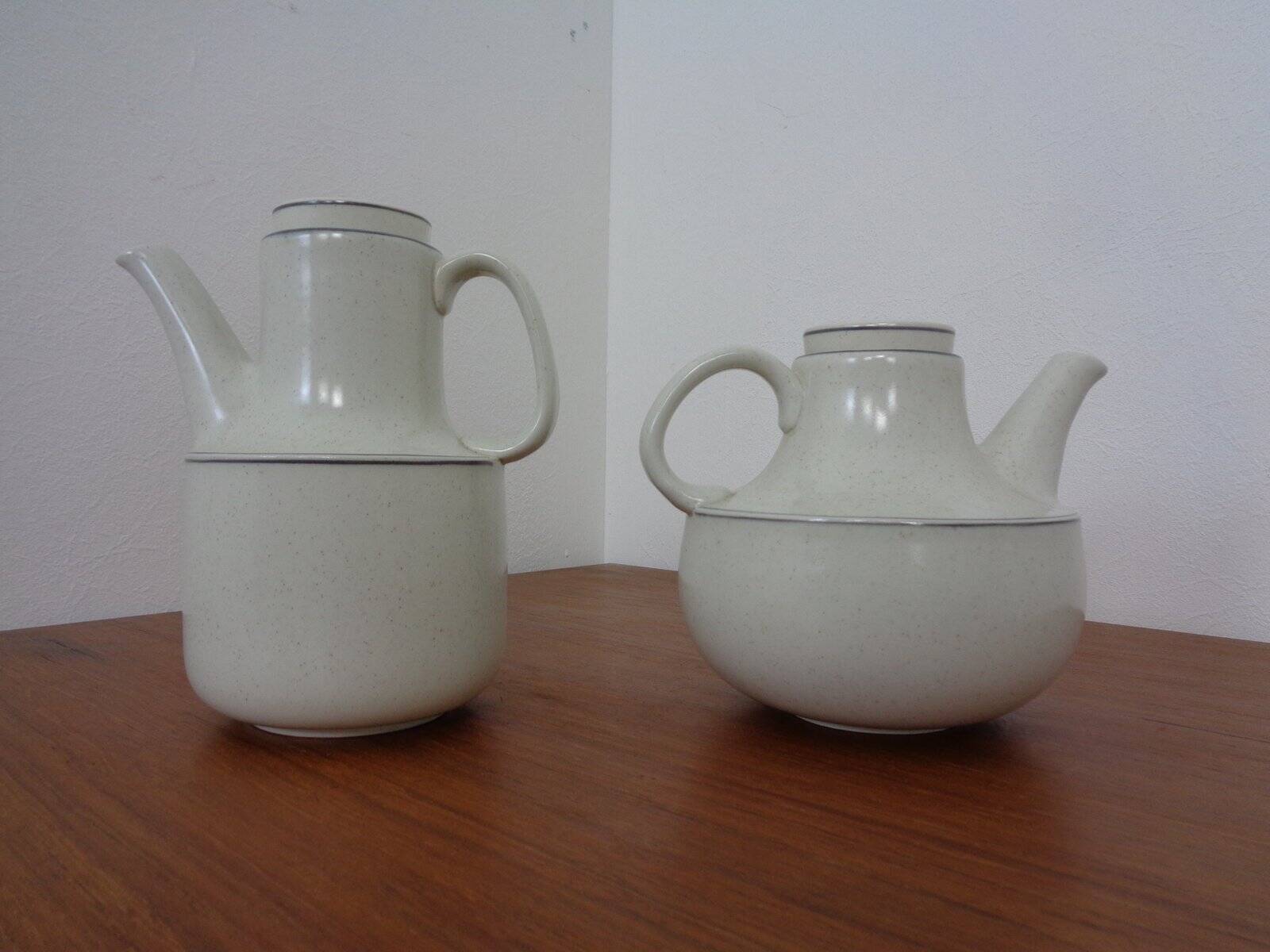 Swedish Birka Teapot & Coffeepot by Stig Lindberg for Gustavsberg, 1960s, Set of 2