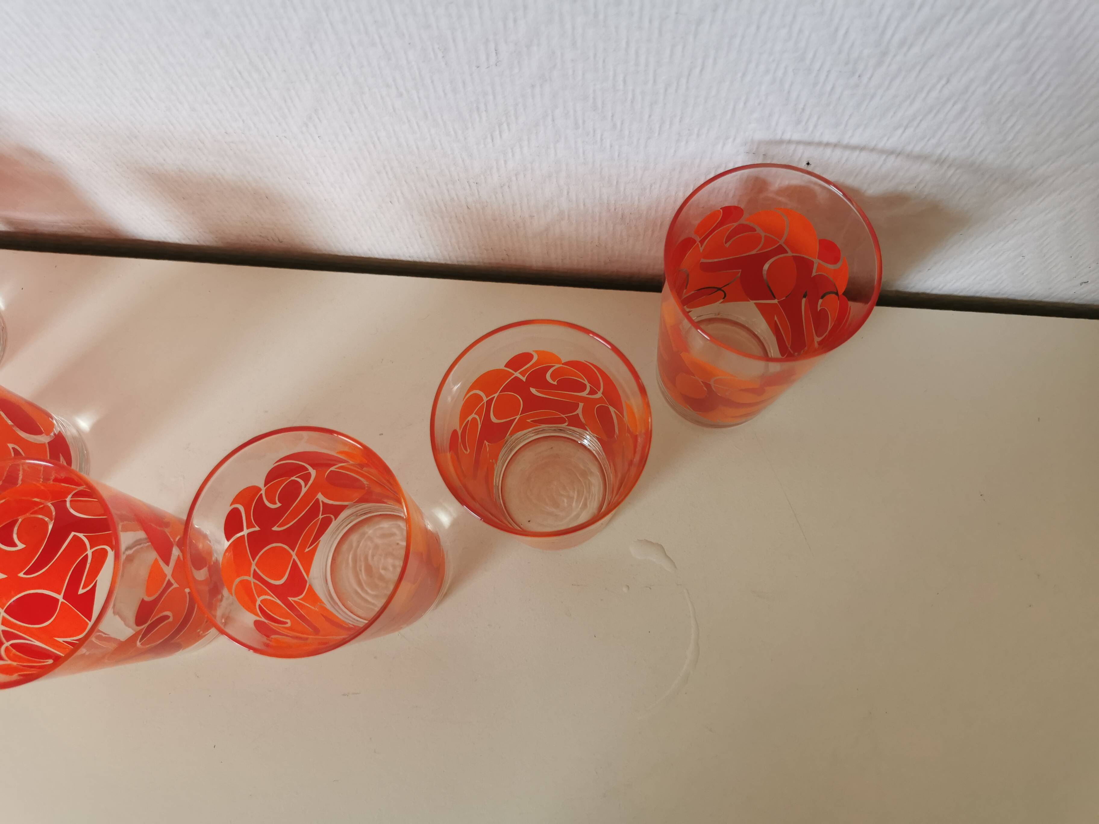 70s orange flower glasses