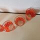verres à fleur oranges années 70