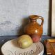 Duo of ceramic plates decorated with vintage foliage