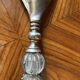 Vintage salad set – silver-plated metal and blown glass handles