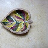 Accolay pottery set of two empty pocket leaves