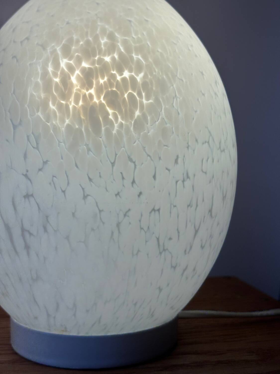 Glass egg lamp duo