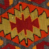 Turkish Red & Orange Tribal Vintage Kilim Rug, 168x295Cm