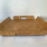 Curved wooden tray