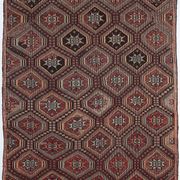 Red & Burgundy Handmade Antique Kilim Rug, 218x320Cm