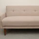 Scandinavian 3-seater sofa in beige, completely restored