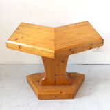 Side table in solid glued laminated pine