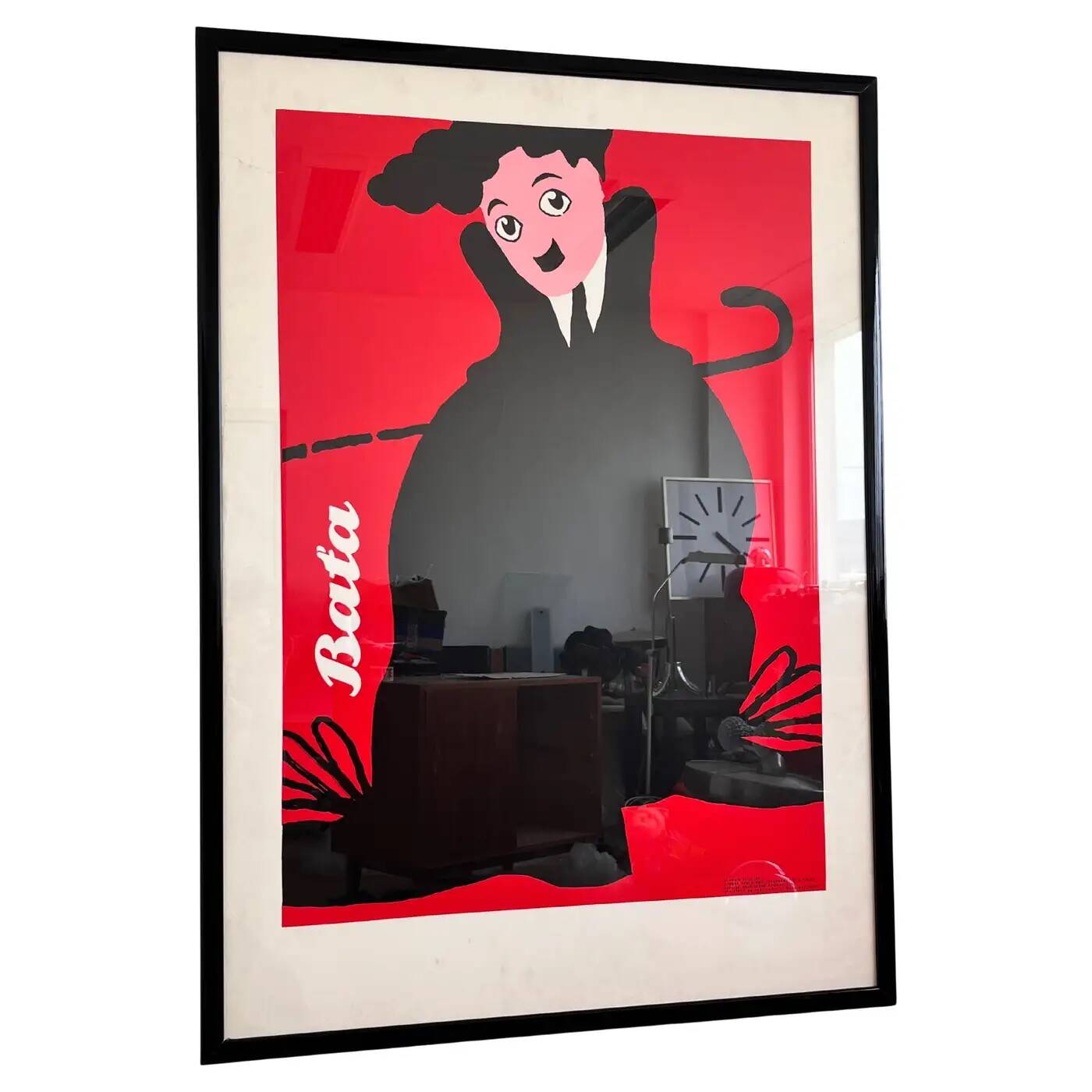 Big original Charlie Chaplin poster by Claudio Oliveira - Baťa, 1992