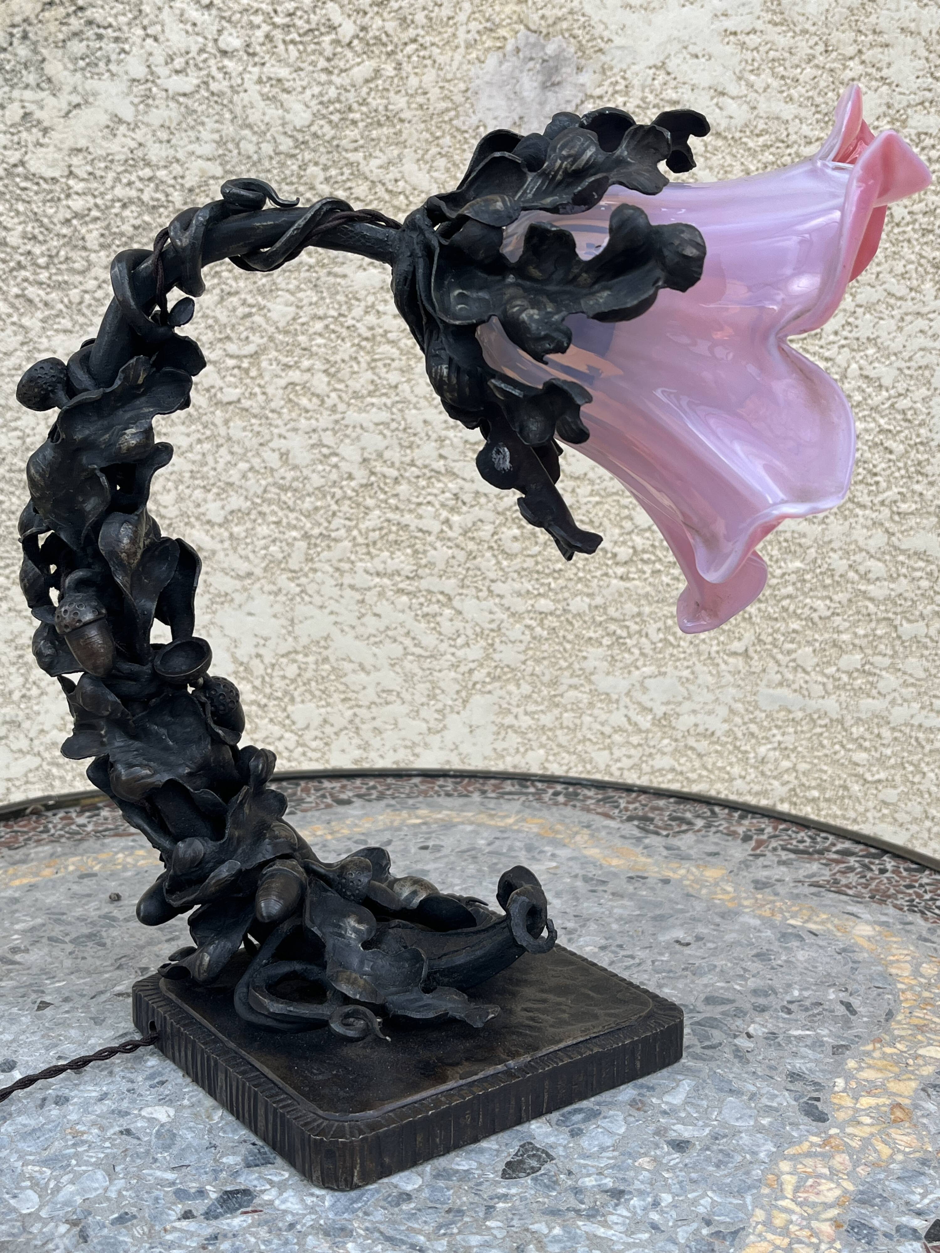 lampe fer forgé art déco 1930