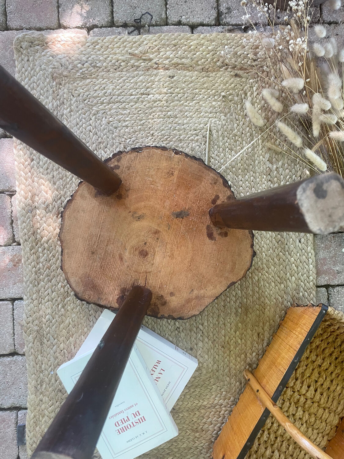 Brutalist tripod stool