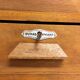 Old curtain oak wheeled box 1950