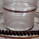 Vintage gilded and ganulated glasses, and their tray