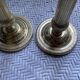 Pair of torch candle holders in chiseled gilded bronze XIXEME