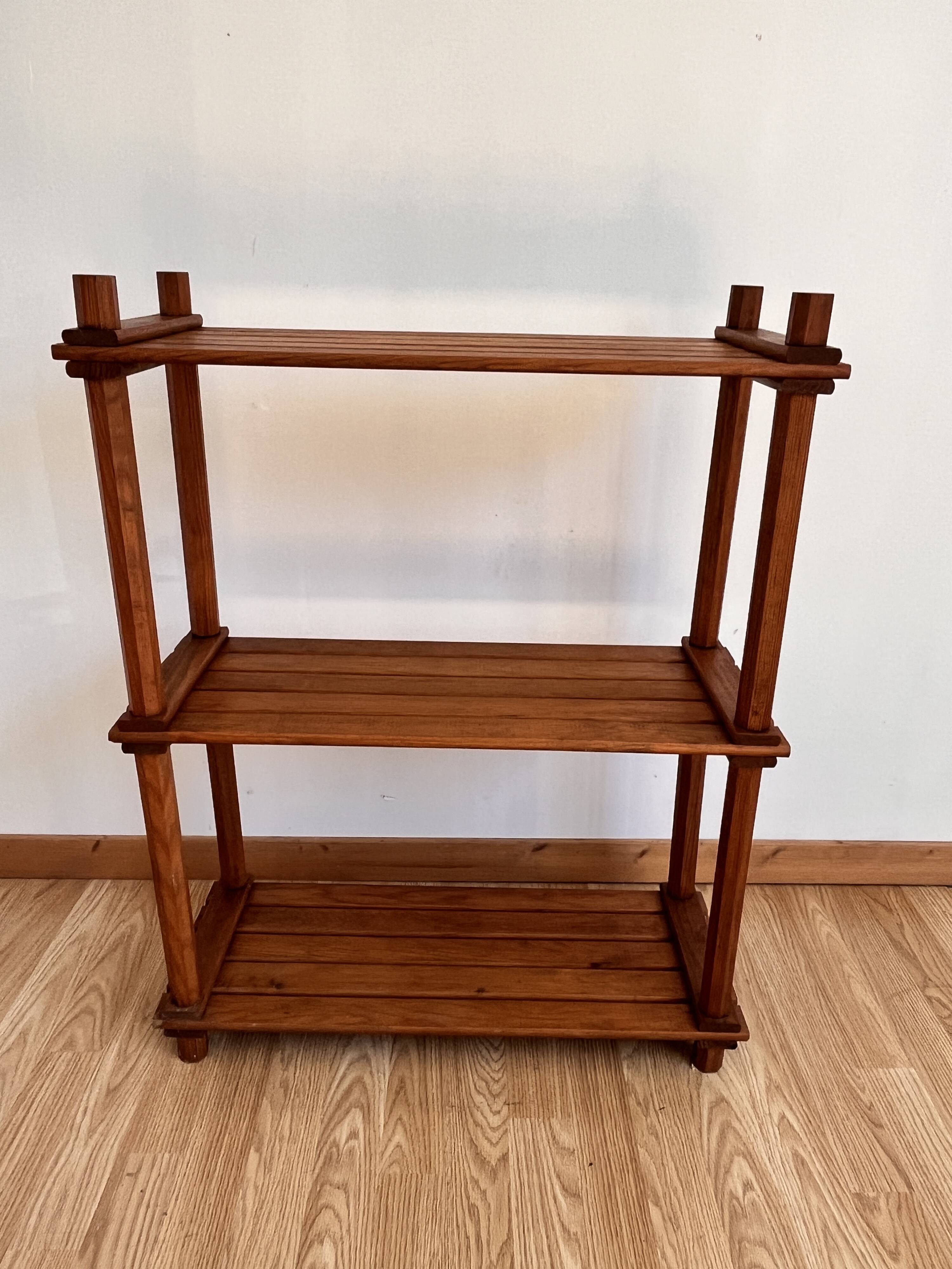1970 pine bookshelf shelf