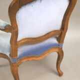 Regency period, 18th century. Armchair with a flat back.