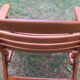 Mid century patinated wood folding garden or patio elbow chair, 1960s