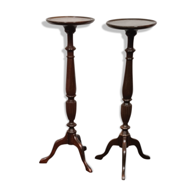 Paire de stands de pots de fleurs vintage