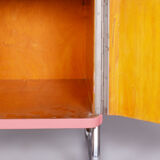 Paire de tables de chevet Bauhaus restaurée, acier chromé, Tchéquie, années 1940
