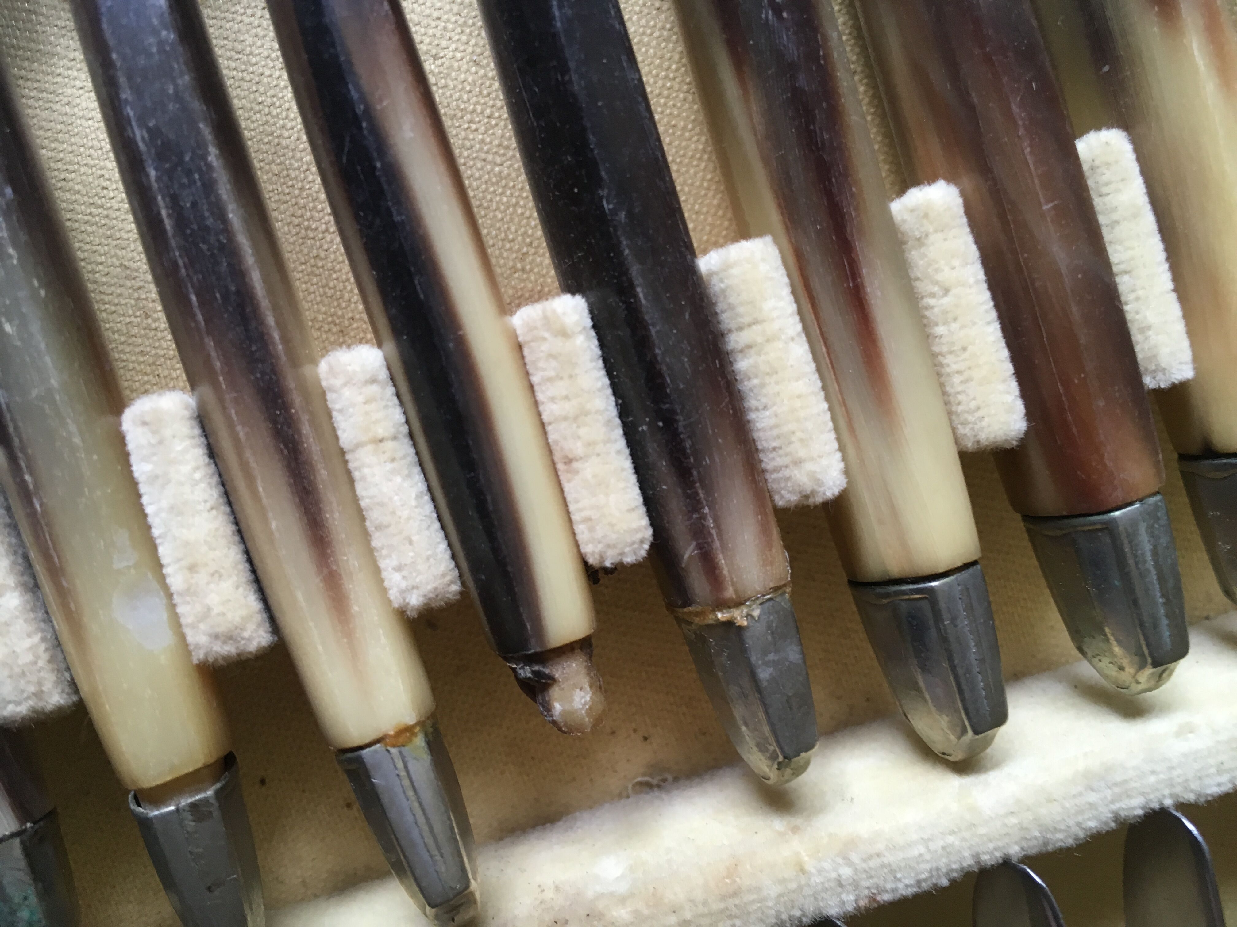 Series of dessert cutlery in stainless steel "with two lions"