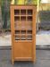 Parisian glass-fronted wardrobe in light wood from the 1960s.