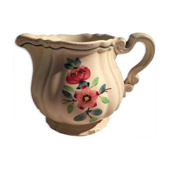 Pitcher Sarreguemines model Amazonas hand painted