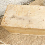 Old blond wood chest