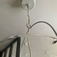 Suspension vintage en opaline et plexiglas