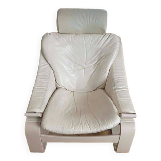Fauteuil scandinave beige Kroken