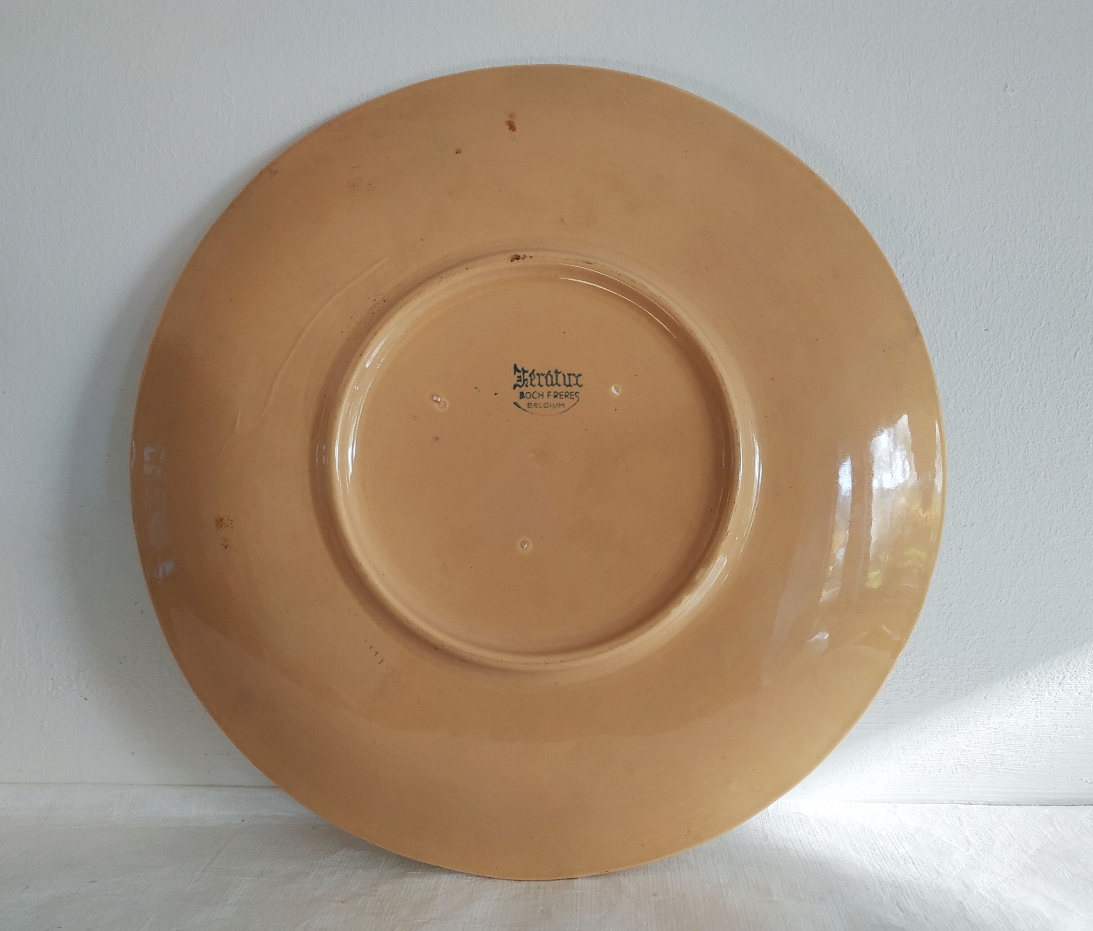 Ceramic dish, braided pattern, Keralux Boch brothers