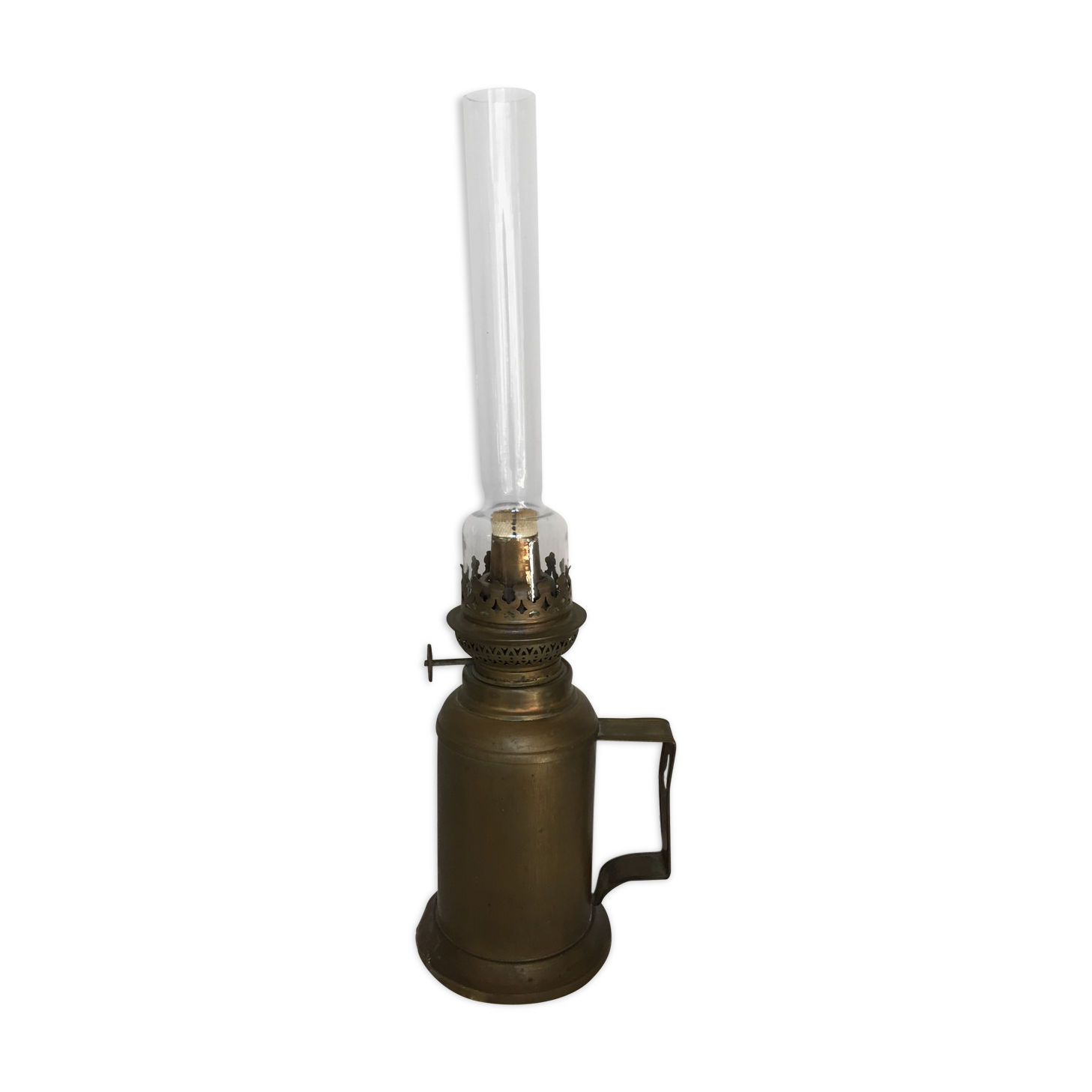 Brass old oil lamp
