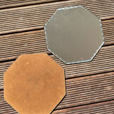 Pair of beveled octagonal mirrors
