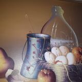 Large still life painting, signed Violette De Mazia