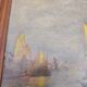 Marine painting oil on hardboard unsigned