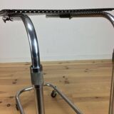 "L'Adap-Table" modular serving trolley, rigid and chrome, Matégot style