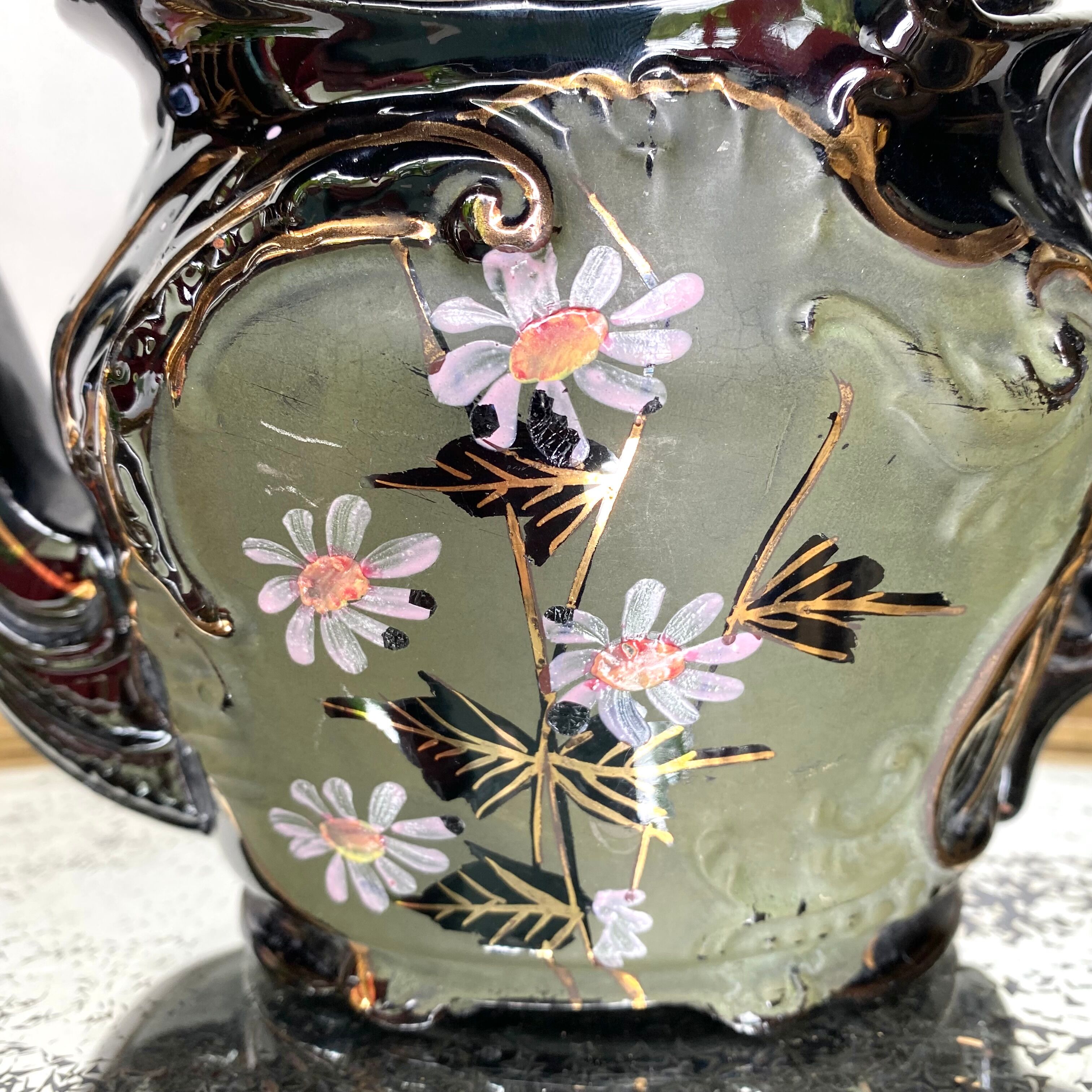 Antique Victorian teapot, English pottery