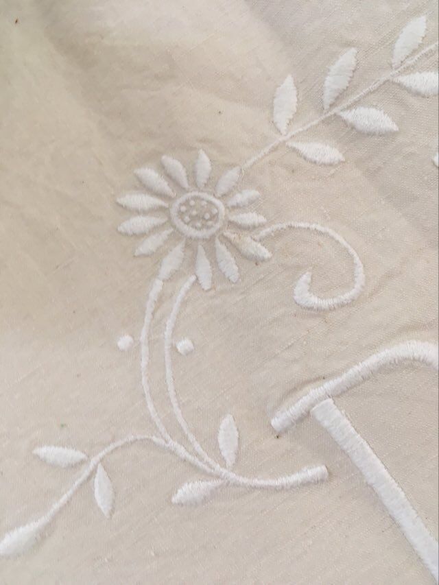 Mestizo cotton sheet monogrammed D D.