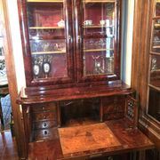 English mahogany library chest of drawers, in Empire or Restoration style.