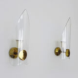 Pair of vintage italian wall sconces, Stilnovo Italy, 50s
