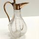 Vintage Brass and Murano Glass Liqueur Decanter or Whiskey Noggin, Italy
