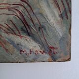 Tableau Ancien Bouquet vers 1950