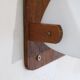 Pair of Scandinavian wall lamps in teak and acrylic 1970