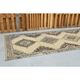 1970s Vintage Turkish Hand-Knotted Wool & Cotton Beige Rug 136x388