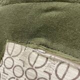 Vintage 2 and 3 seater green velvet togo set